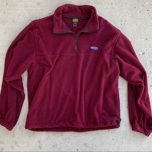 Vintage Eddie Bauer Quarter ZIP Pullover Fleece Lg